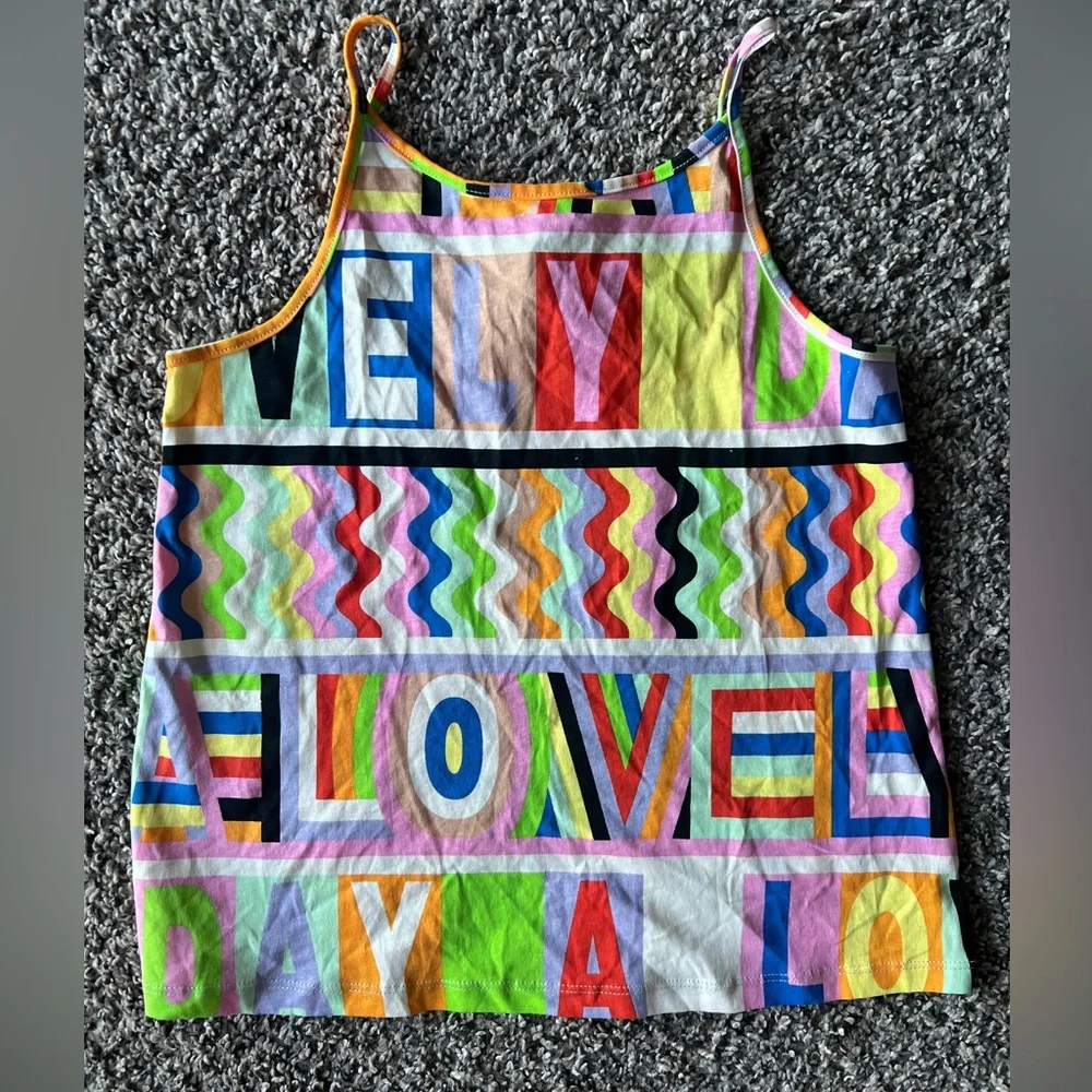 NWT H&M Multicolor Graphic Tank Top 10